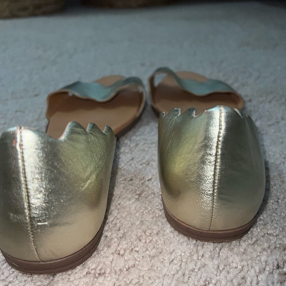 JCrew Gold Scallop Sandals - Picture 3 of 6